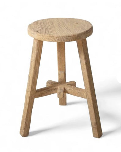 Stool Round Elm [sz: 25cm X 25cm X 50cm]