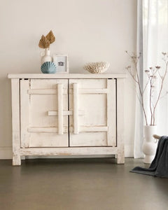 Cabinet Elm Rustic [sz:100cm X 45cm X 90cm Cl:white]